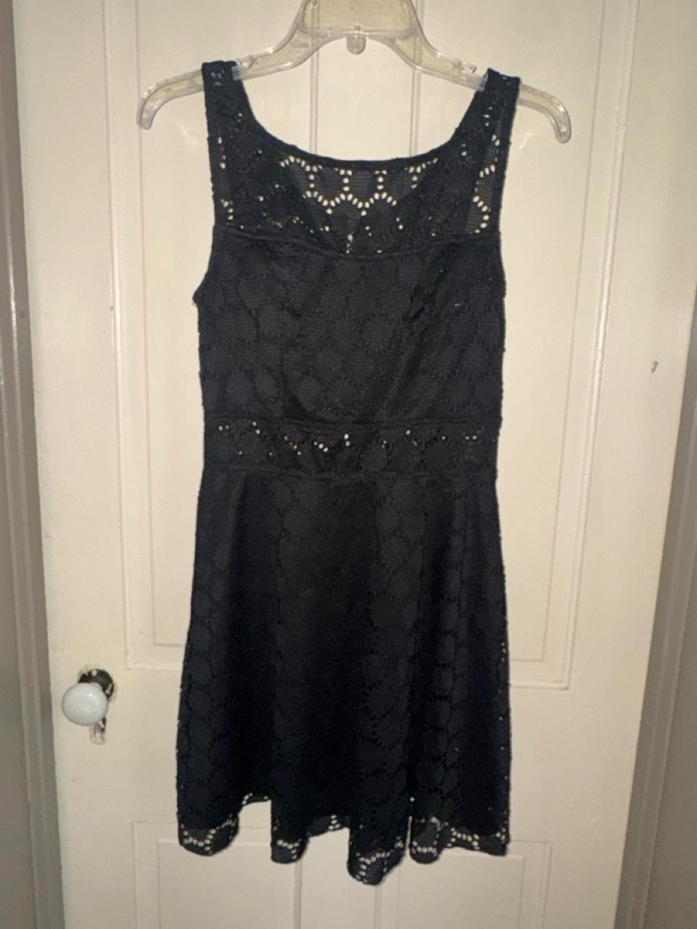 Source Unknown Black Lace Sleeveless Mini Dress
